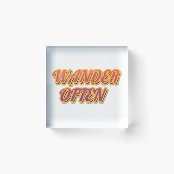 Item preview, "WANDER OFTEN" Retro Typography Sticker designed and sold by QuirkThreadsCo.