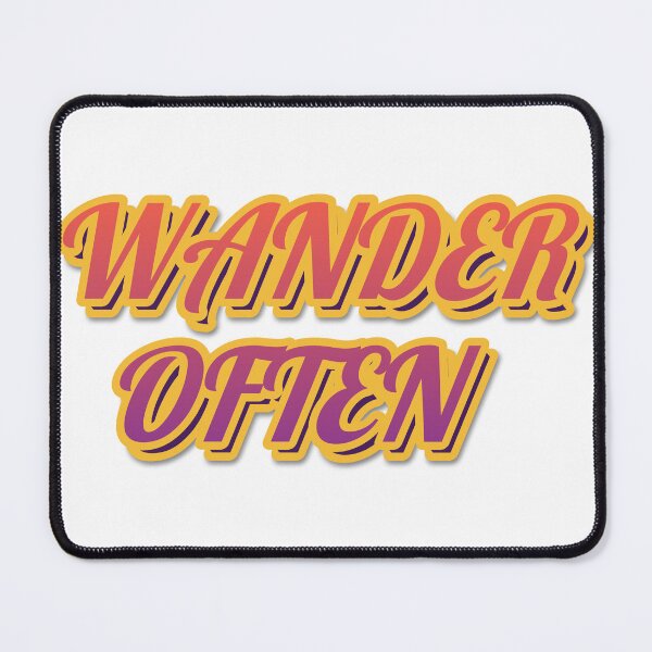 Item preview, "WANDER OFTEN" Retro Typography Sticker designed and sold by QuirkThreadsCo.