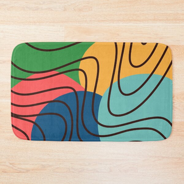 Item preview, Abstract Organic Lines Modern Color Block Geometric Design designed and sold by Volt Junkies.