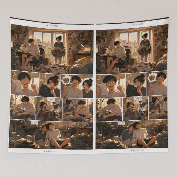 Item preview, Student Life Cozy Reading Room Comic Print designed and sold by Grafititee.