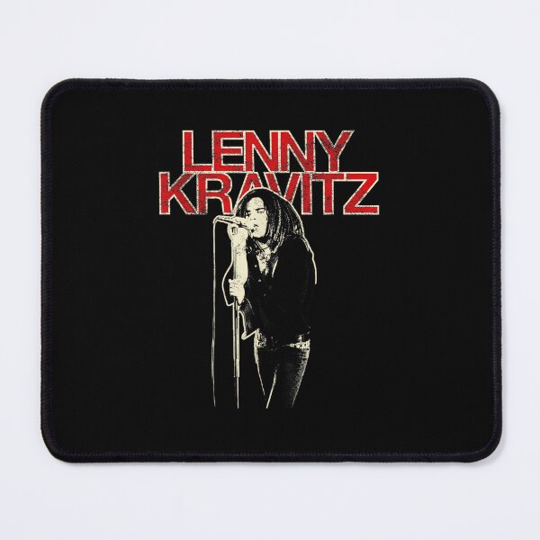 Item preview, Lenny Kravitz Red Logo Mic Pose designed and sold by AnnUWatts.