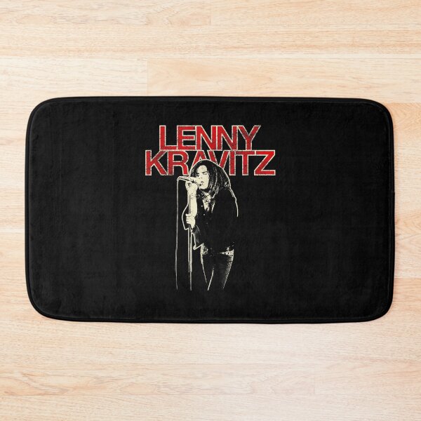 Item preview, Lenny Kravitz Red Logo Mic Pose designed and sold by AnnUWatts.