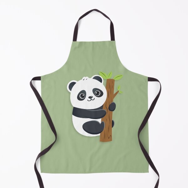 Item preview, Cute Panda Hugging Bamboo Tree Kawaii Bear Sticker Aesthetic Art designed and sold by Nikola Dio.