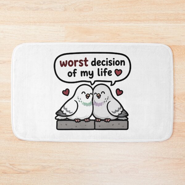Item preview, Worst Decision Of My Life Cute Bird Couple Funny Love Design designed and sold by MonkiFlipp.