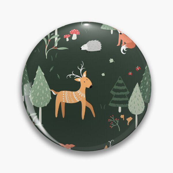 Item preview, Woodland Forest Animals Seamless Pattern | Deer, Fox & Hedgehog Cottagecore Nature Repeat | Cozy Evergreen Wildlife Design designed and sold by RJACreative.