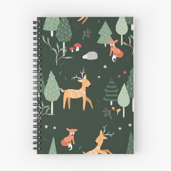 Item preview, Woodland Forest Animals Seamless Pattern | Deer, Fox & Hedgehog Cottagecore Nature Repeat | Cozy Evergreen Wildlife Design designed and sold by RJACreative.