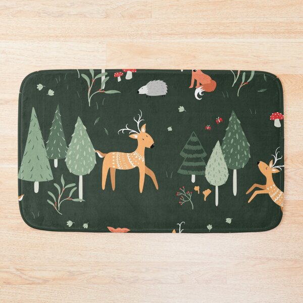 Item preview, Woodland Forest Animals Seamless Pattern | Deer, Fox & Hedgehog Cottagecore Nature Repeat | Cozy Evergreen Wildlife Design designed and sold by RJACreative.