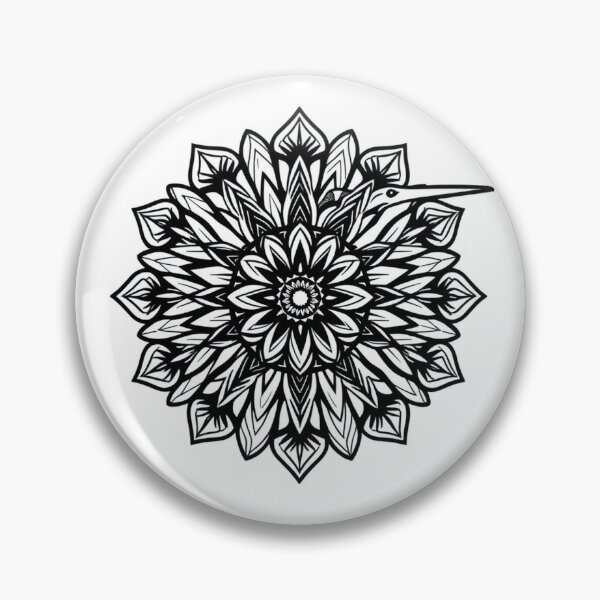 Item preview, Hummingbird Mandala Line Art - Modern Graphic Art  designed and sold by QuirkThreadsCo.