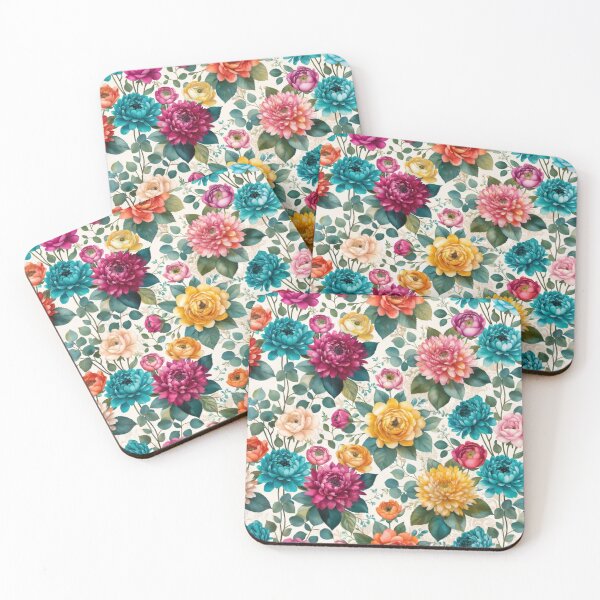 Item preview, Vibrant Colorful Floral Seamless Pattern designed and sold by IntelliMindDesigns.
