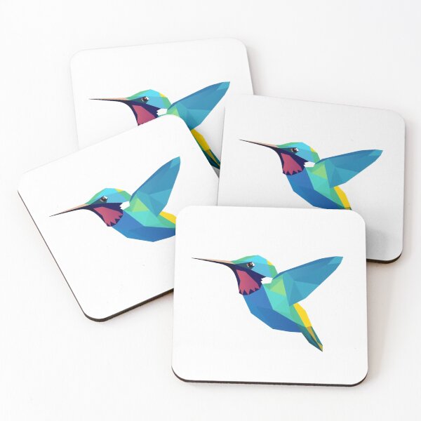 Item preview, Hummingbird Geometric Low Poly - Modern Graphic Ar designed and sold by QuirkThreadsCo.