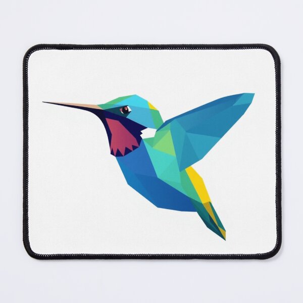 Item preview, Hummingbird Geometric Low Poly - Modern Graphic Ar designed and sold by QuirkThreadsCo.