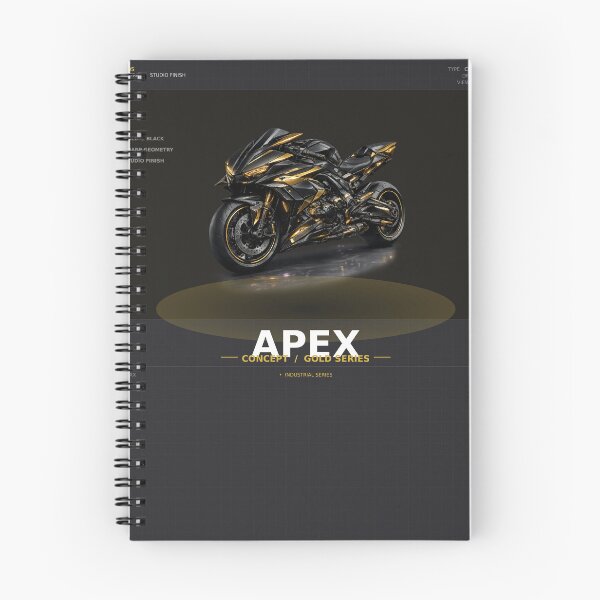 Item preview, Apex Gold Black Geometric Concept Superbike Art designed and sold by AvalonMoss.