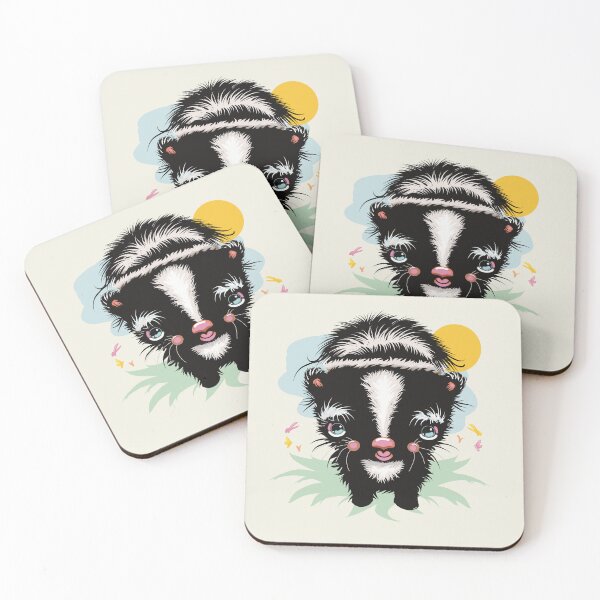 Item preview, Cute Baby Skunk in Woodland with Butterflies designed and sold by Karin Taylor.
