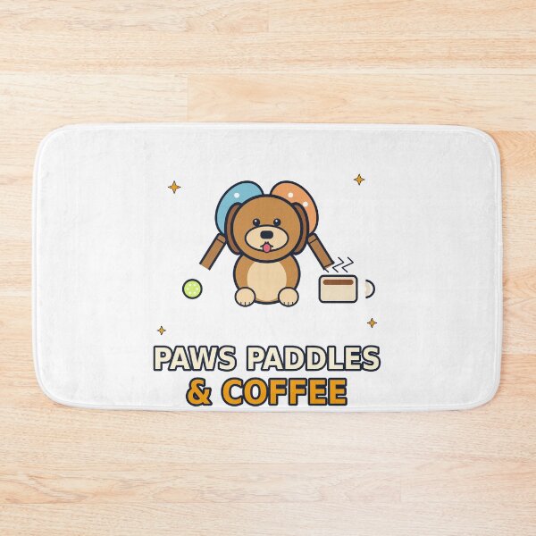 Item preview, Paws Paddles And Coffee Funny Pickleball Dog Design designed and sold by Concrete Coffee Studio.