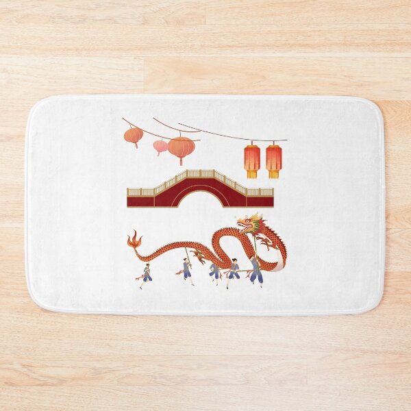 Item preview, Chinese Dragon Festival Illustration – Traditional Lantern and Bridge Art designed and sold by Emianartstudio.