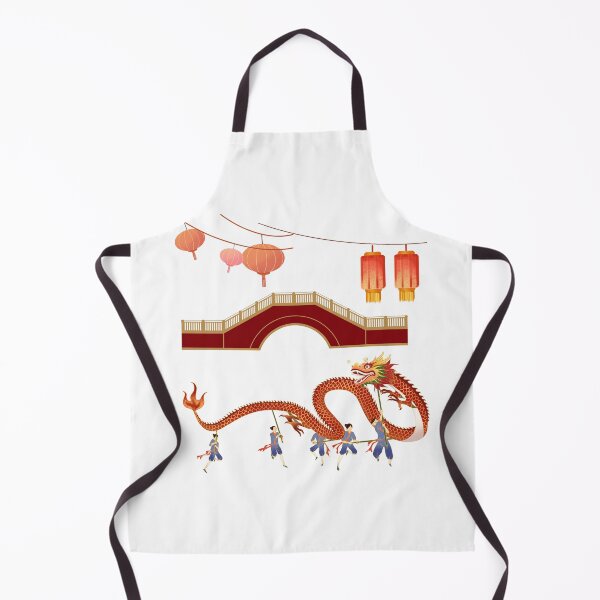 Item preview, Chinese Dragon Festival Illustration – Traditional Lantern and Bridge Art designed and sold by Emianartstudio.