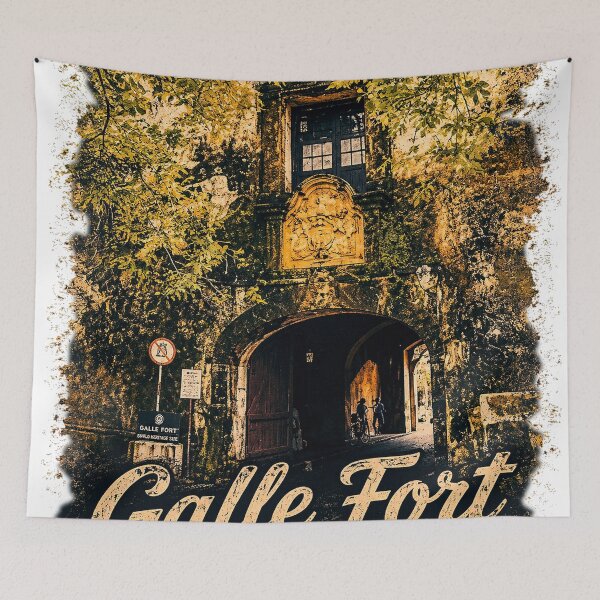 Item preview, Galle Fort Vibes – Historic Gate & Heritage Walls Vintage T-Shirt Design designed and sold by GooniSL.