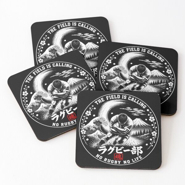 Item preview, No Rugby No Life Japanese Ukiyo-e Rugby Club Sticker/T-Shirt Art designed and sold by Locker39.