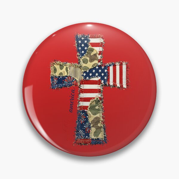 Item preview, God Bless America Patriotic Cross Faith Design designed and sold by melodycook.