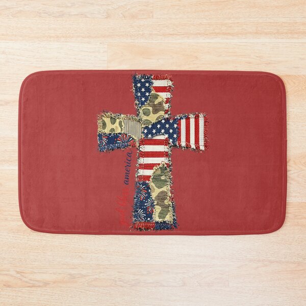 Item preview, God Bless America Patriotic Cross Faith Design designed and sold by melodycook.