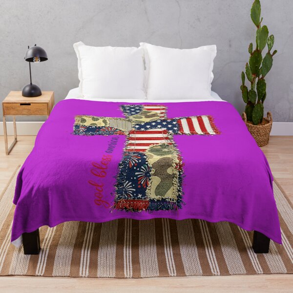 Item preview, God Bless America Patriotic Cross Faith Design designed and sold by melodycook.