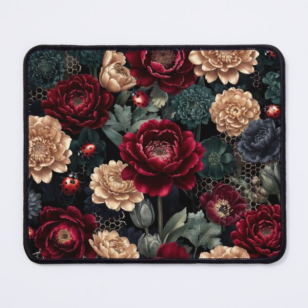 Item preview, Moody Dark Red Rose Floral Pattern designed and sold by IntelliMindDesigns.