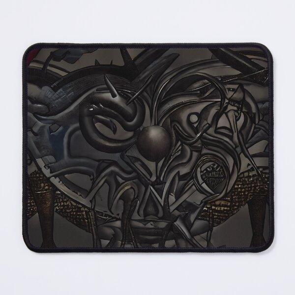 Item preview, Dark Yokai Oni Mask Mechanical Demon Steel Kabuto Japanese Surrealism designed and sold by YugenWorkshop.