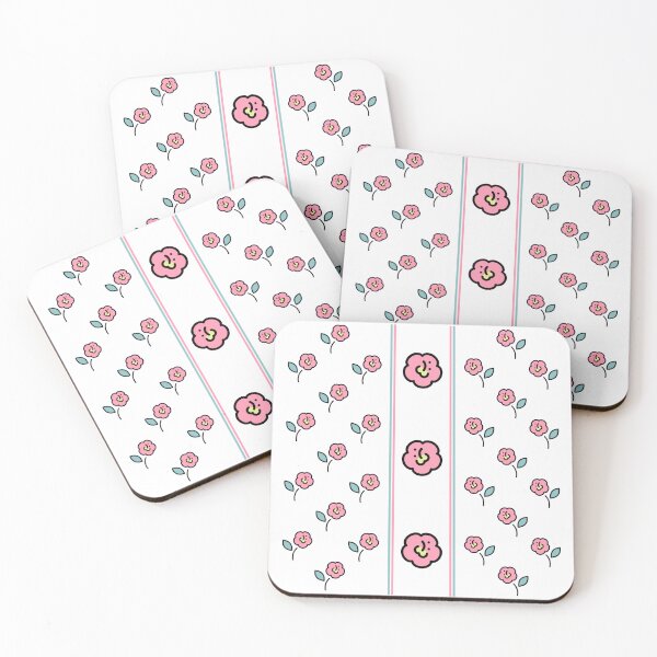 Item preview, Kawaii Pink Flowers - Cute and Minimalist Retro Floral Design designed and sold by Kessy-Kunstler.