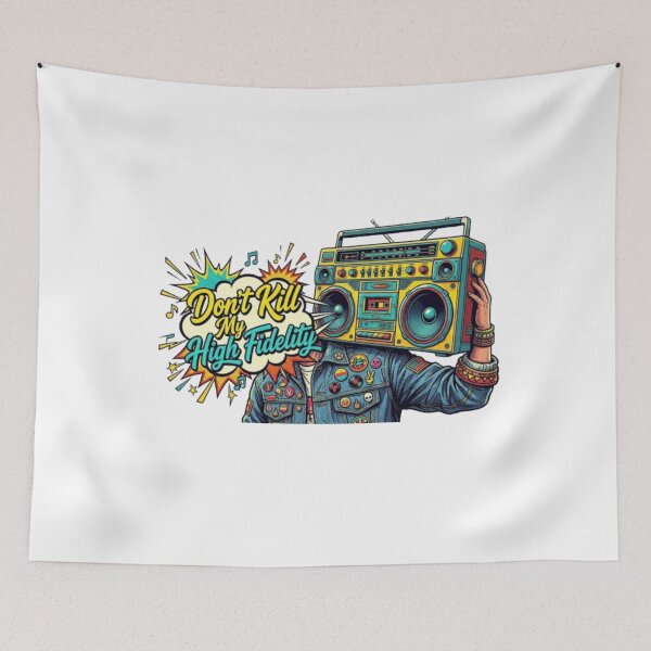 Item preview,  Dont Kill My High Fidelity Boombox Retro Vintry Off designed and sold by VintryOff.