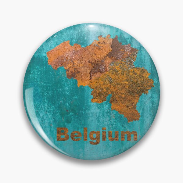 Item preview, Belgium Map Rust on Teal designed and sold by Elisabeth Lucas.