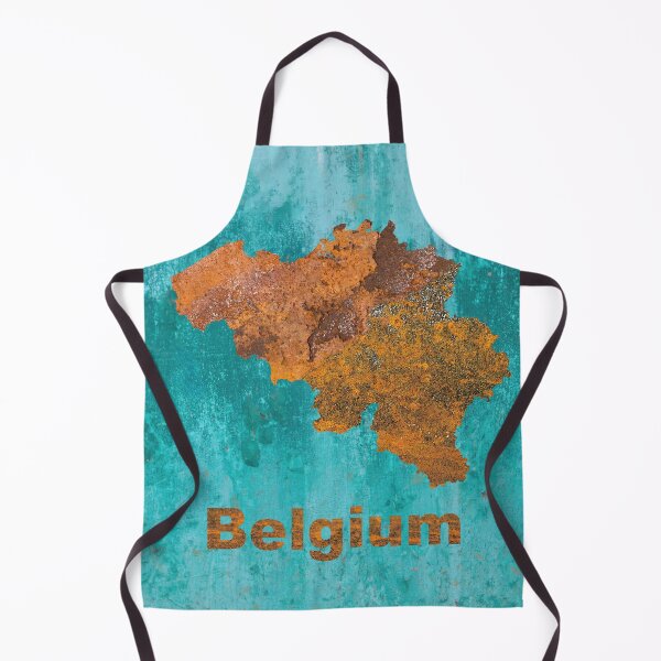 Item preview, Belgium Map Rust on Teal designed and sold by Elisabeth Lucas.