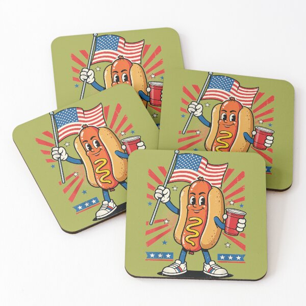 Item preview, Hot Dog USA Flag Beer 4th of July designed and sold by melodycook.