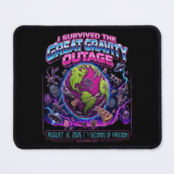 Item preview, Survived The August 12 2026 Gravity Outage Meme designed and sold by devilfronty.