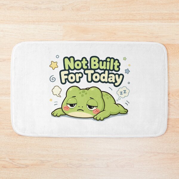 Item preview, Not Built For Today Frog Sticker – Tired Funny Frog designed and sold by InkWanderStudio.