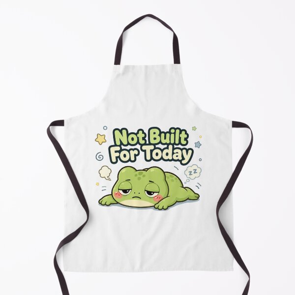 Item preview, Not Built For Today Frog Sticker – Tired Funny Frog designed and sold by InkWanderStudio.