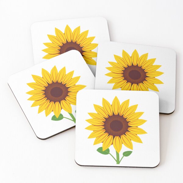 Item preview, Sunflower Retro Floral - Modern Graphic Art Sticke designed and sold by QuirkThreadsCo.