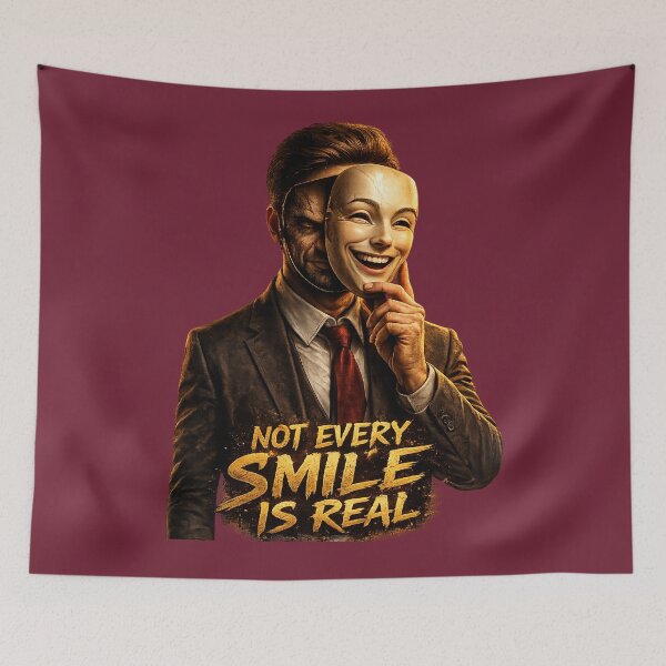 Item preview, Not Every Smile Is Real – Motivational Quote Design designed and sold by mr.bardook.