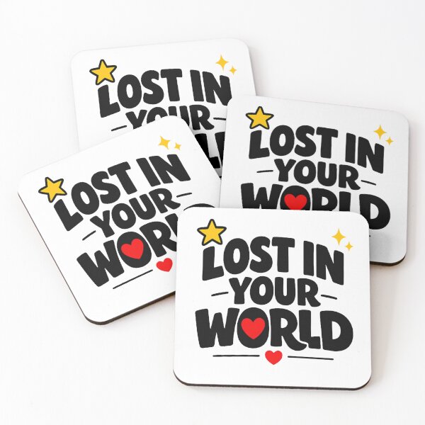 Item preview, Lost In Your World | Romantic Love Quote Sticker designed and sold by Lovestickerco.