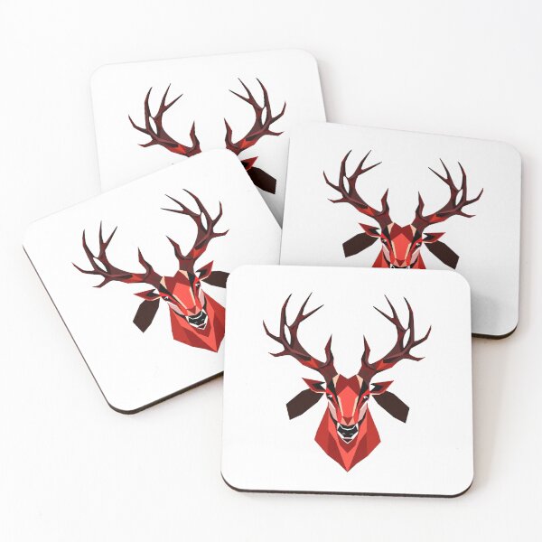 Item preview, Stag Deer Geometric Crystal - Modern Graphic Art H designed and sold by QuirkThreadsCo.