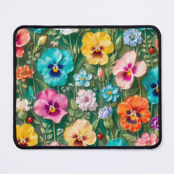 Item preview, Colorful Pansy Floral Seamless Pattern designed and sold by IntelliMindDesigns.