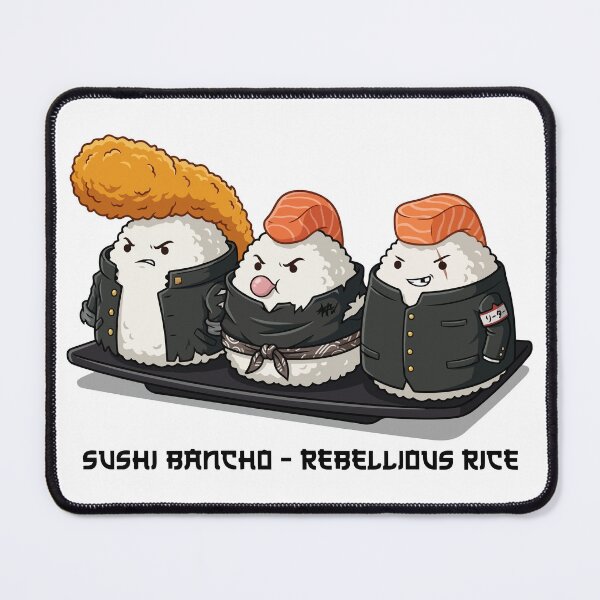 Item preview, Sushi Bansho Rebellious Rice 90s Anime Delinquent Meme Graphic designed and sold by ShirtRemarks.