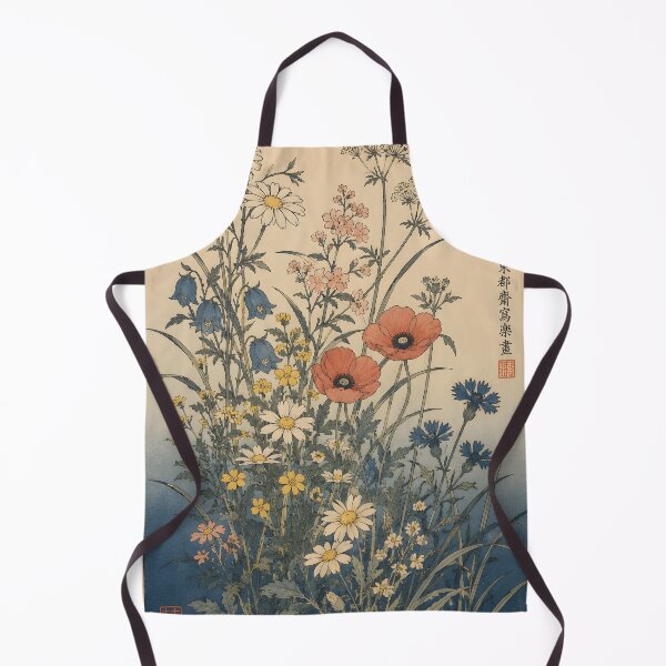 Item preview, Japanese Wildflower Bouquet Vintage Woodblock Art  designed and sold by ChubbyGoong.