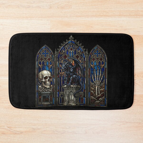 Item preview, Gothic Triptych Dragon Skull Hand — Cathedral Altarpiece Glass Copy designed and sold by David Mateo ArtWorks.