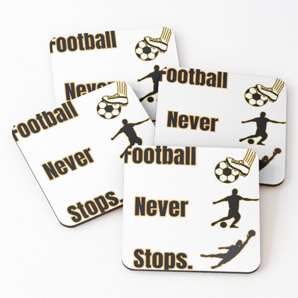 Item preview, Football Never Stops | Soccer Player Motivation Quote T-Shirt designed and sold by UrbanEchoHub.