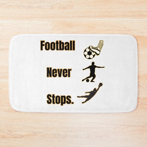 Item preview, Football Never Stops | Soccer Player Motivation Quote T-Shirt designed and sold by UrbanEchoHub.