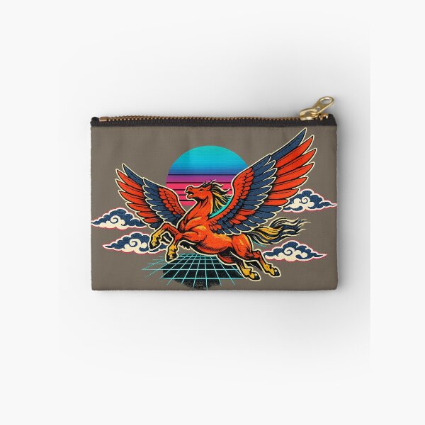 Item preview, Neon Retro Synthwave Ukiyo‑e Pegasus designed and sold by KungPowUnicorn.