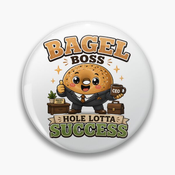 Item preview, Bagel Boss Kawaii Business Bagel Cute Food Mascot Funny Office T-Shirt designed and sold by Snackwear Apparel.