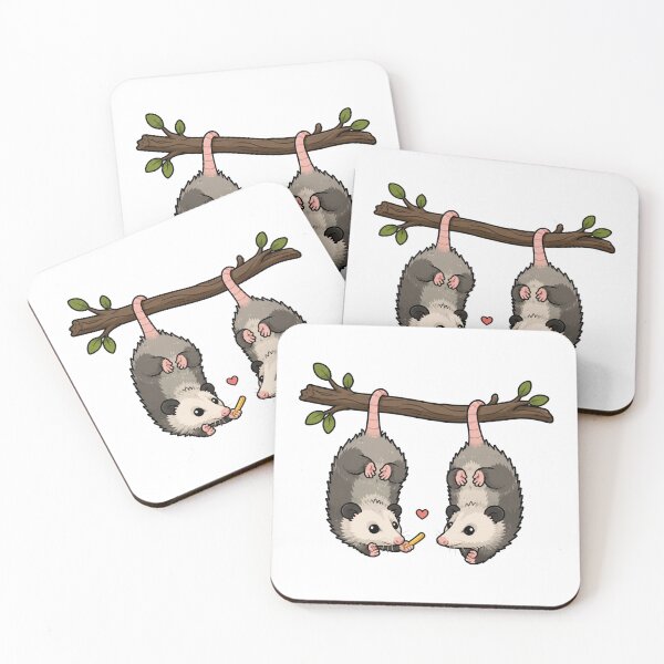 Item preview, Cute Hanging Opossums Sharing Fries Adorable Possum Lovers Design designed and sold by MonkiFlipp.