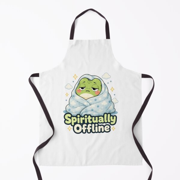 Item preview, Spiritually Offline Frog Sticker – Cozy Tired Frog designed and sold by InkWanderStudio.