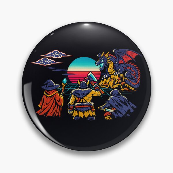 Item preview, Neon Ukiyo‑E Party vs Dragon designed and sold by KungPowUnicorn.